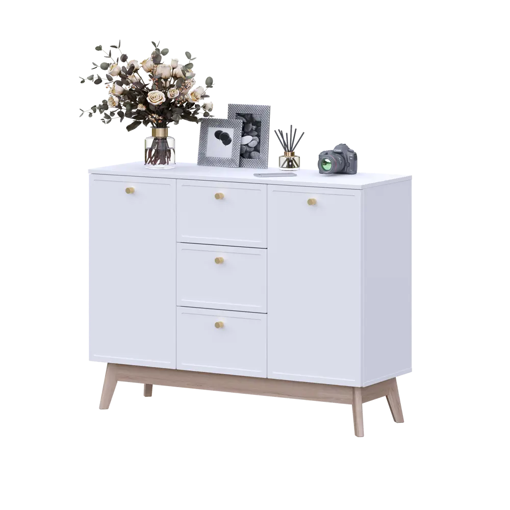 Комод KONSENSA Амьен 3 ящика 120x94x41.7 см ЛДСП цвет белый Лион STLM-2138879 - Вид №10