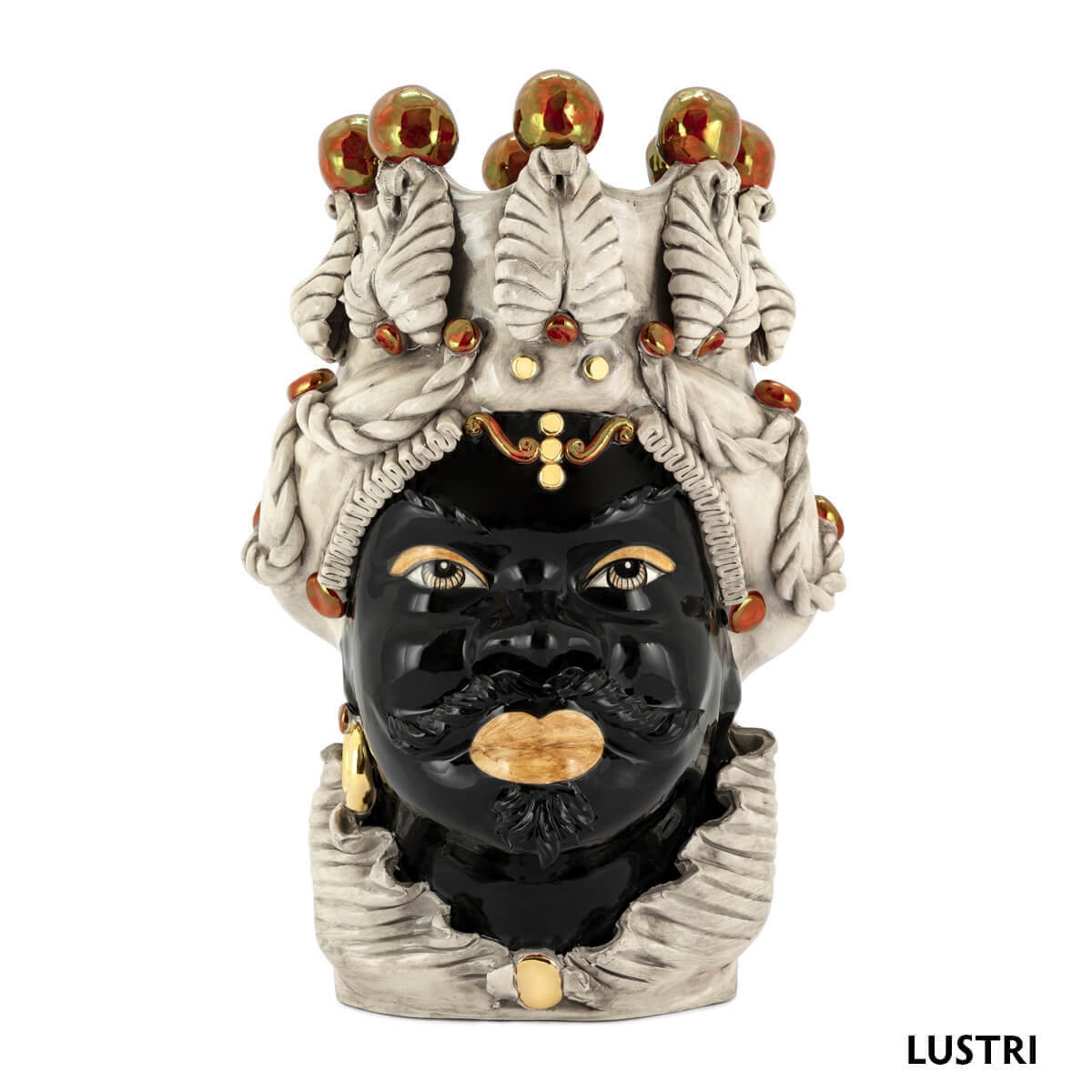 200655-LU ABHIKA ВАЗА МУЖСКАЯ МОРО БОЛЬШАЯ GOLD FINISH 