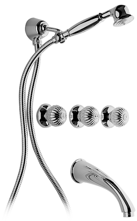 02530 / D Встраиваемый смеситель для ванны и душа с дуплексным душем. Bongio Radiant 02530/D