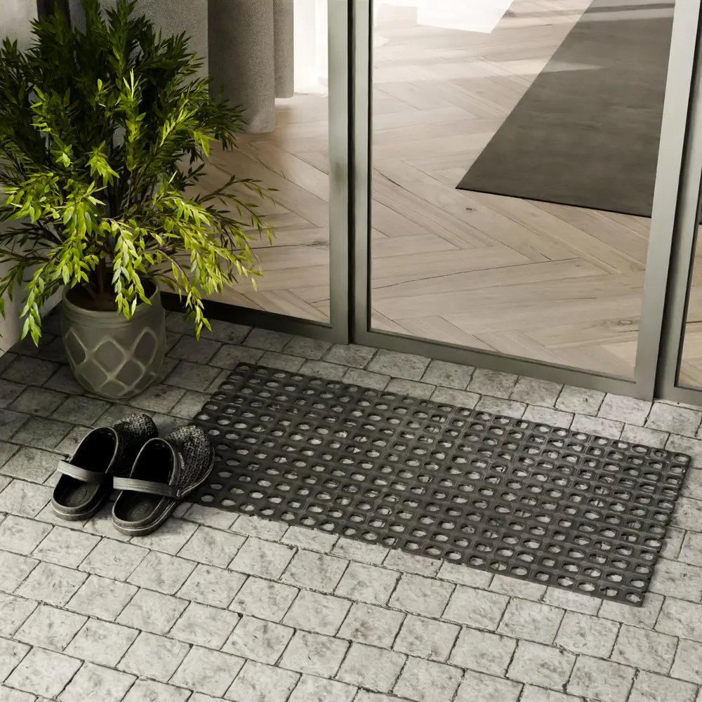 Коврик грязесборный резина Vortex 50x100 см цвет черный STLM-2024283 - Вид №6