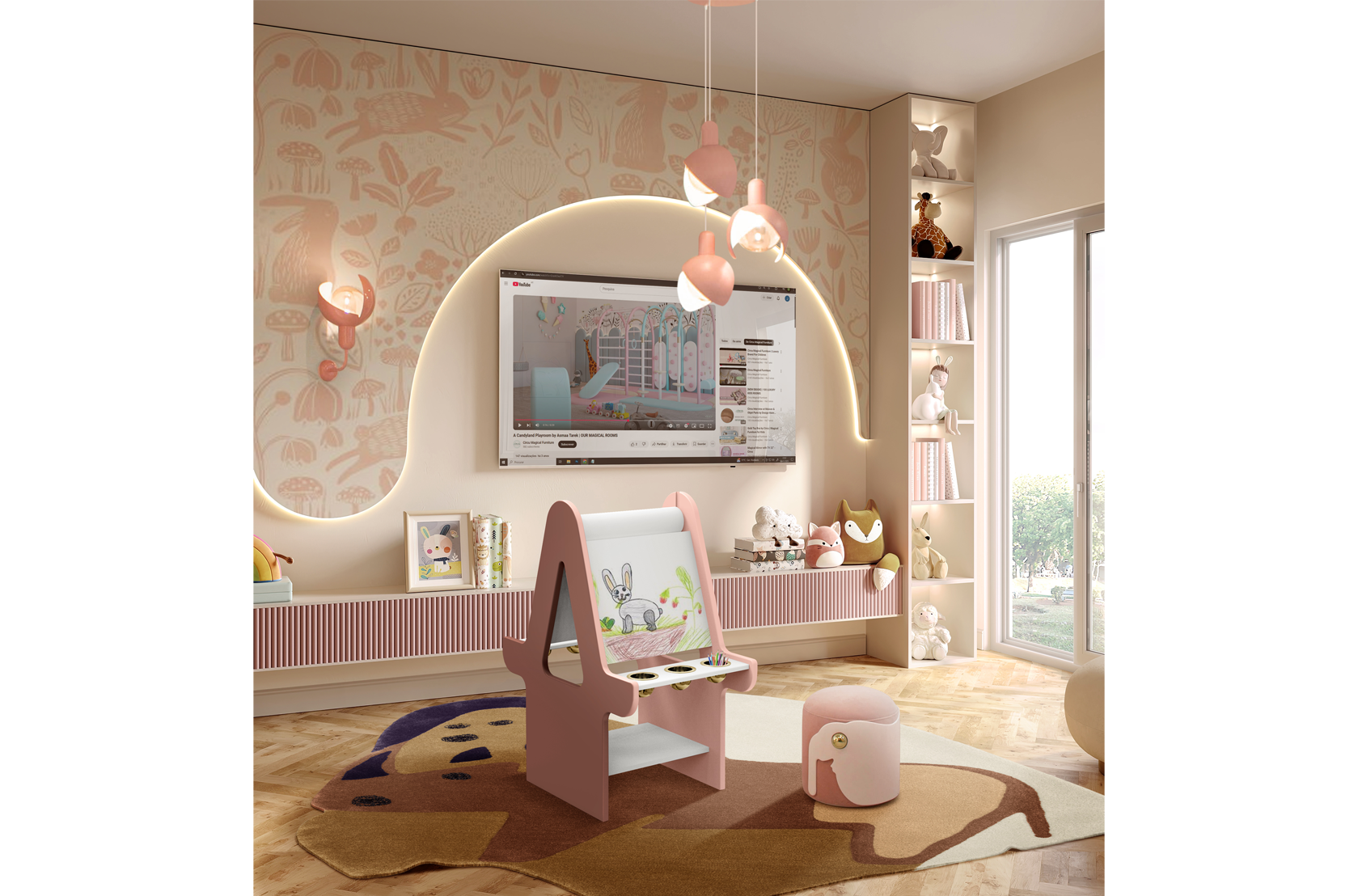 CIST482 Мольберт для рисования детский Мерлин Двусторонний Circu  - Вид №7