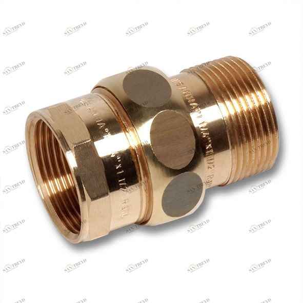 2222114R SANHA 222 сгон НР-ВР, латунь, самоуплотняющийся 11/4 мм 