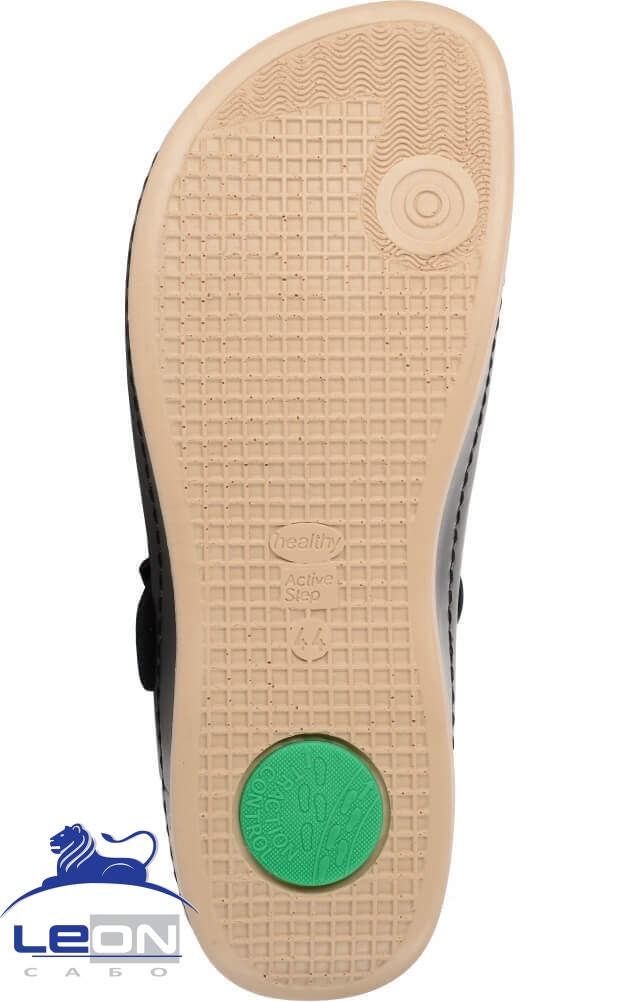 61957 Сабо "Leon" мужские черные LEON  Медицинская обувь  размер 44  - Вид №1