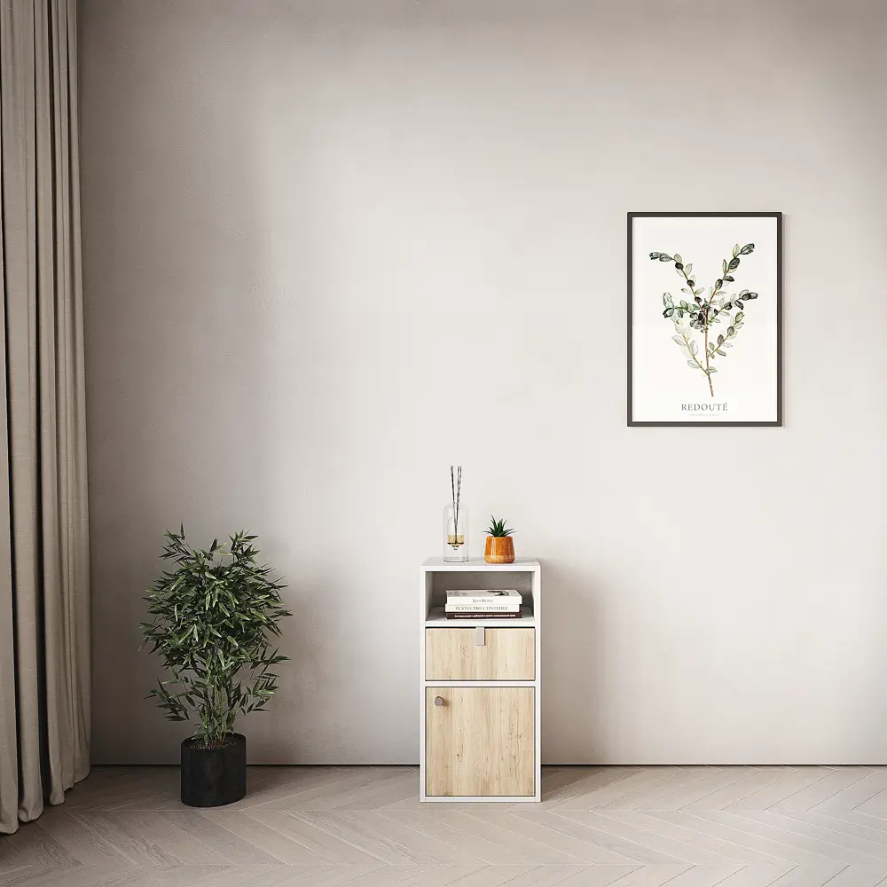 Стеллаж KONSENSA Руан 2 секции 36x70x31.7 см ЛДСП цвет белый STLM-2035003 - Вид №8