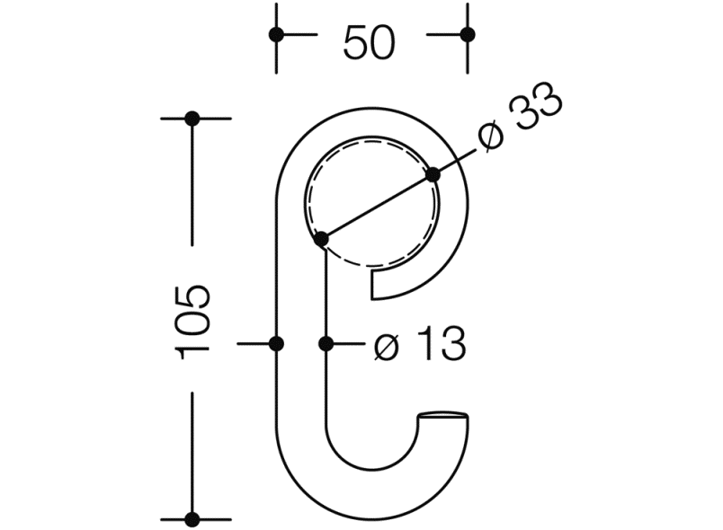 477.30.020 крюк HEWI System 111 | Polyamid  - Вид №2