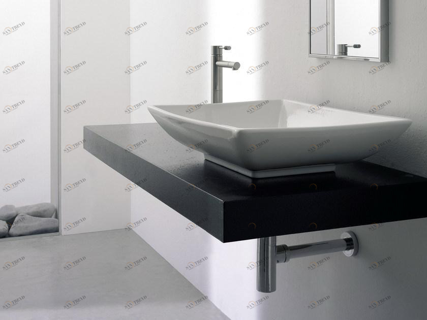 8046 Накладная раковина на столешницу  овальная Scarabeo Ceramiche Thin-Line