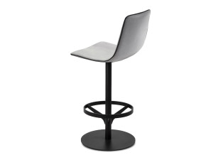 Высокий кожаный поворотный стул со спинкой