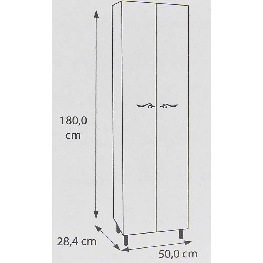 Пенал «Венеция» 50 см цвет белый Santreyd STLM-2040297 - Вид №5