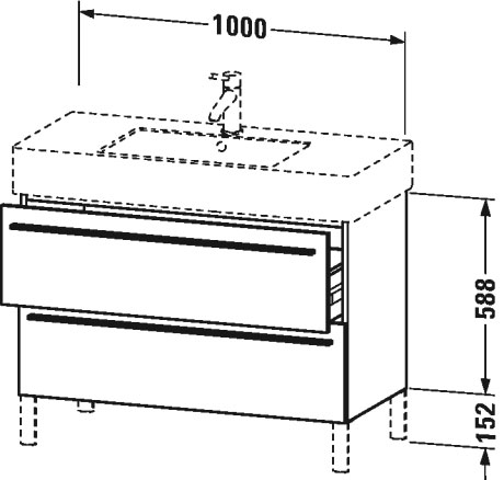 XL654407171 Тумбочка напольная X-Large #XL6544 1000 x 470 мм Средиземноморский дуб Duravit - Вид №1