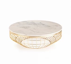 Mambo Unlimited Ideas Низкий круглый мраморный журнальный столик Air