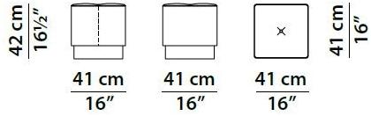 BAXTER Квадратный кожаный пуф Anais sun-id-1512224 - Вид №6
