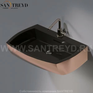 L283.260 Подвесная раковина настенная овальная A. e T. Italia SQUARE черная