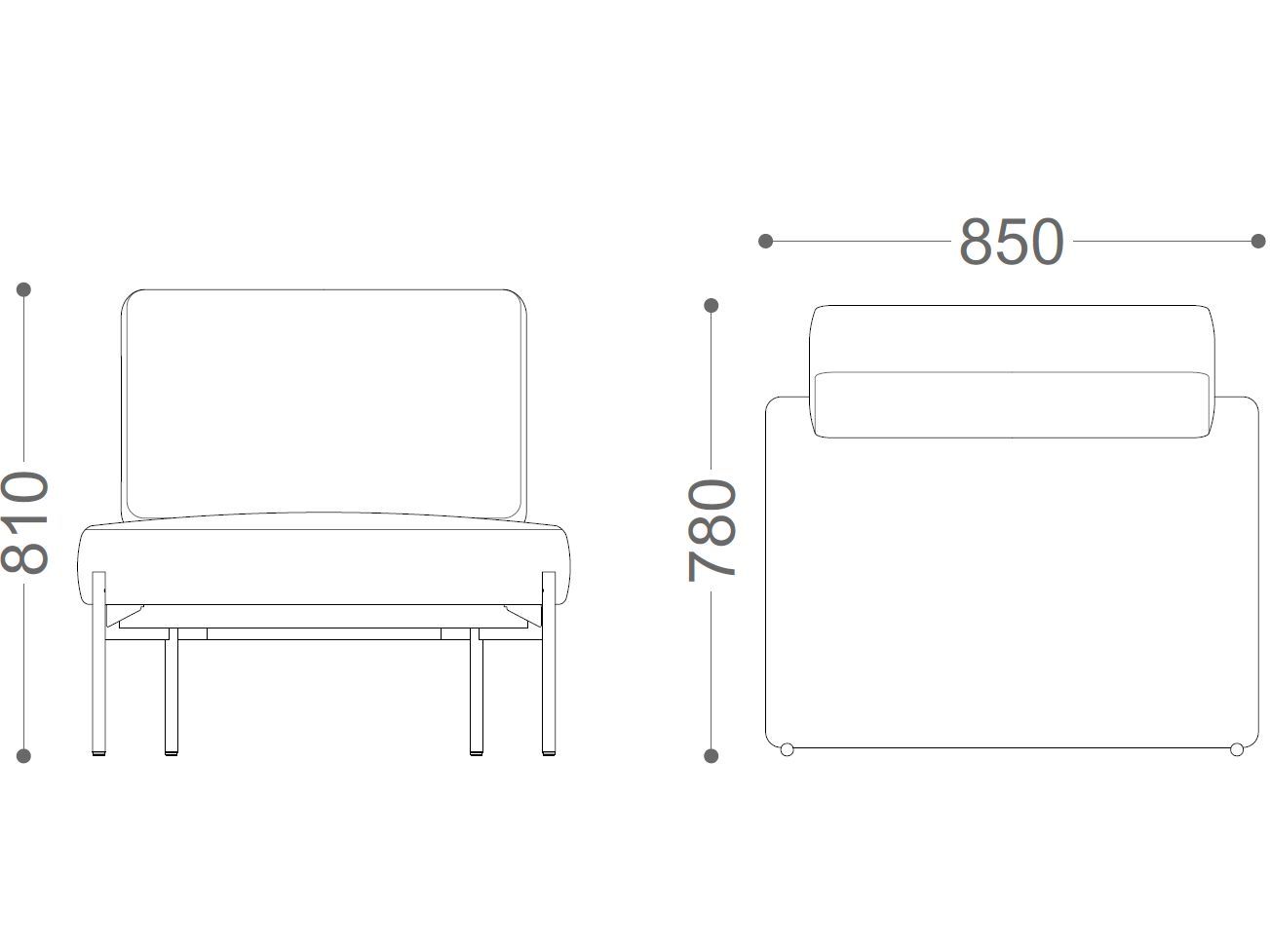 Контрактное кресло без подлокотников VAGHI ARCH-00002086 - Вид №4