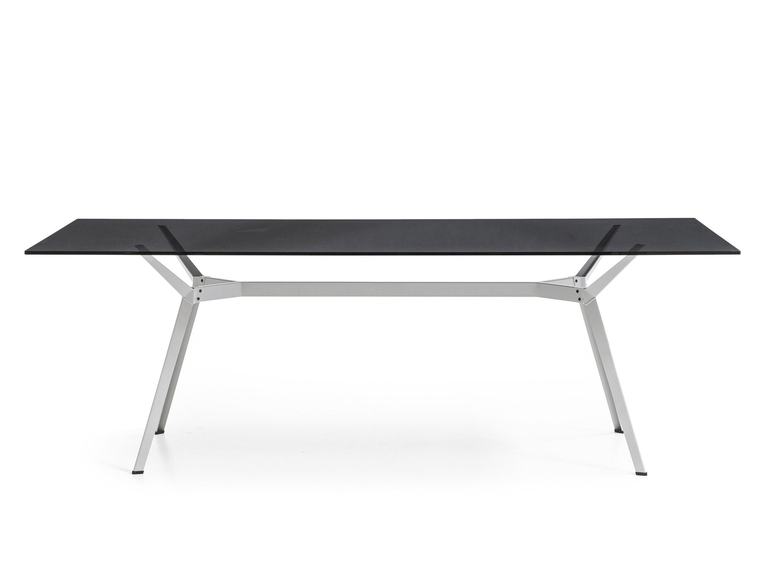 Прямоугольный стол из стали и хрусталя MOROSO Пилон ARCH-00044505