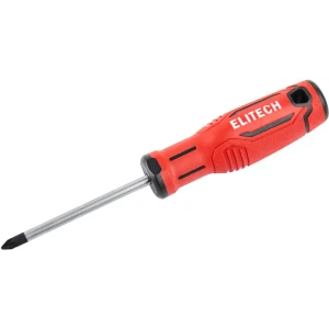Отвертка крестовая Elitech 211302 PZ1x75 мм с магнитным наконечником 89407138