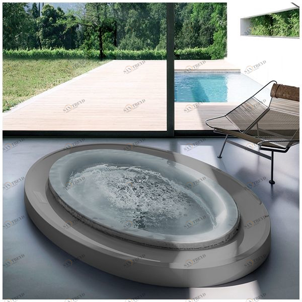 Бассейн Gruppo Treesse Fusion 231 SPA-V864H-SE встроенный овальный серый Fusion SPA SPAV864HSE