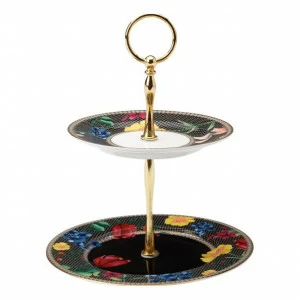 Ваза фарфоровая двухъярусная 24 см черная Contessa MAXWELL & WILLIAMS CONTESSA 00-3946381 Черный