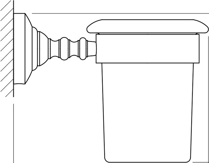 STI 403 Держатель со стаканом 3SC STILMAR ANTIQUE SILVER Treesseci 3SC - Вид №1