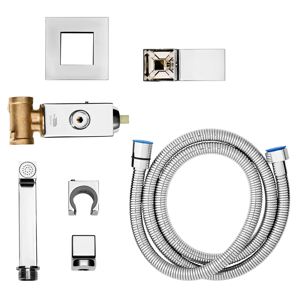 Гигиенический душ KONSENSA Прато скрытый монтаж, набор со смесителем, цвет хром STLM-2006668 - Вид №6