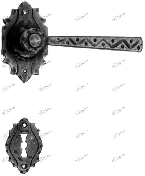 Galbusera Ручка из кованого железа на розетке с накладкой  17 