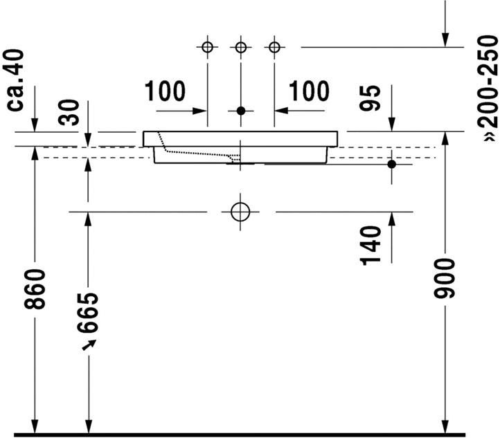 031758 Подвесная раковина настенная овальная Duravit 2nd Floor белая - Вид №3
