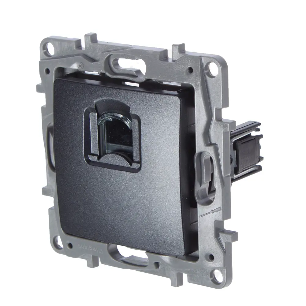 Розетка компьютерная Legrand Etika RJ45 антрацит для скрытого монтажа 17367888 STLM-1371328 - Вид №2