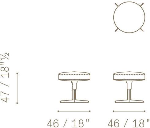 Poltrona Frau Круглый кожаный пуф La collezione - divani e poltrone sun-id-1496386 - Вид №4