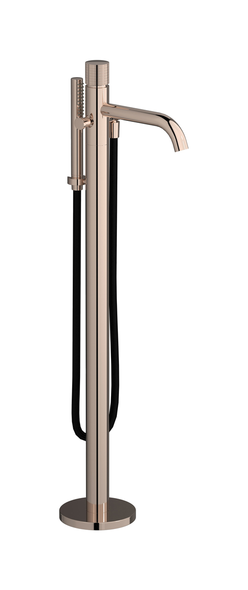 Напольный смесиель для ванны с встроенным душем. WE ARE IB ga399rs Rose Gold Gatsby