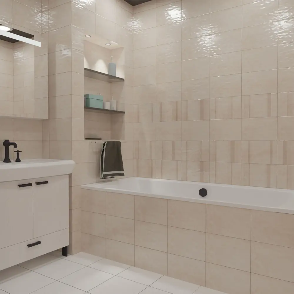 Плитка настенная Нефрит-Керамика Театро 30x20 см 1.2 м² глянцевая цвет бежевый STLM-2193374 - Вид №5