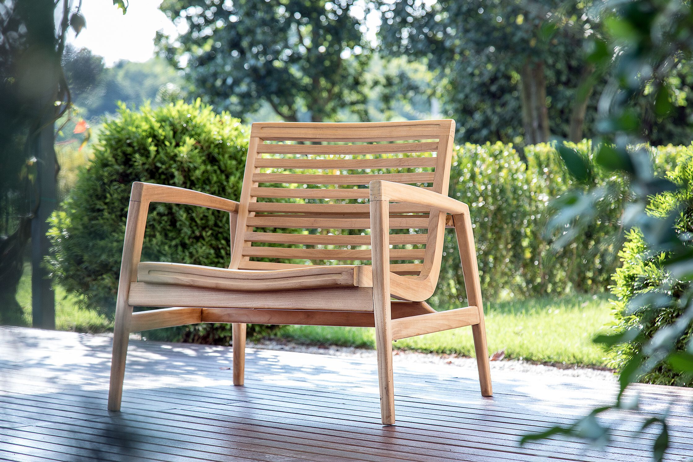Садовое кресло из тикового дерева с подлокотниками cbdesign Rally ARCH-00070278 - Вид №8