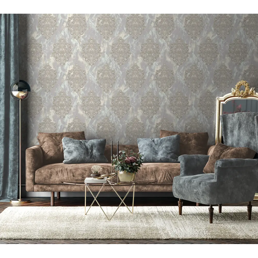 Обои флизелиновые WallSecret Botticelli кофейные 1.06 м 8638-28 STLM-2139665 - Вид №2