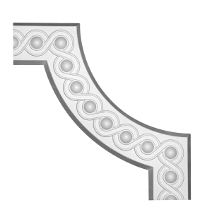 ЕВРОПЛАСТ 1.52.376 Угловой элемент 1.52.376 Пенополиуретан