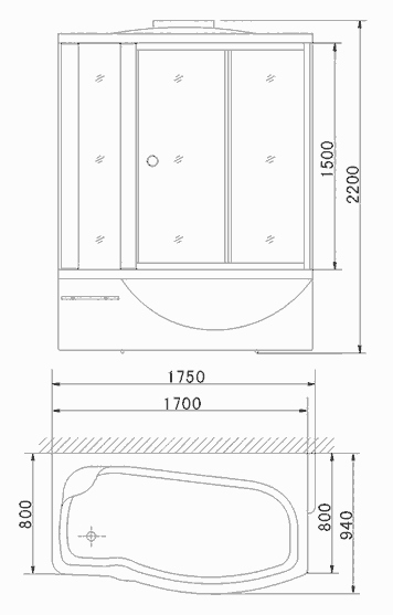 A-0830 BS Душевой бокс Appollo A Santreyd - Вид №1