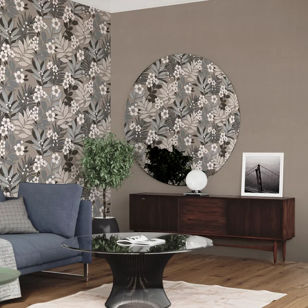 Обои флизелиновые Euro Decor Mia коричневые 1.06 м 6010-12 Santreyd STLM-2102998 - Вид №3
