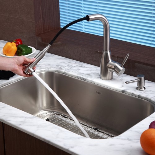 KBU14 Мойка кухонная прямоугольная Krausru  - Вид №10