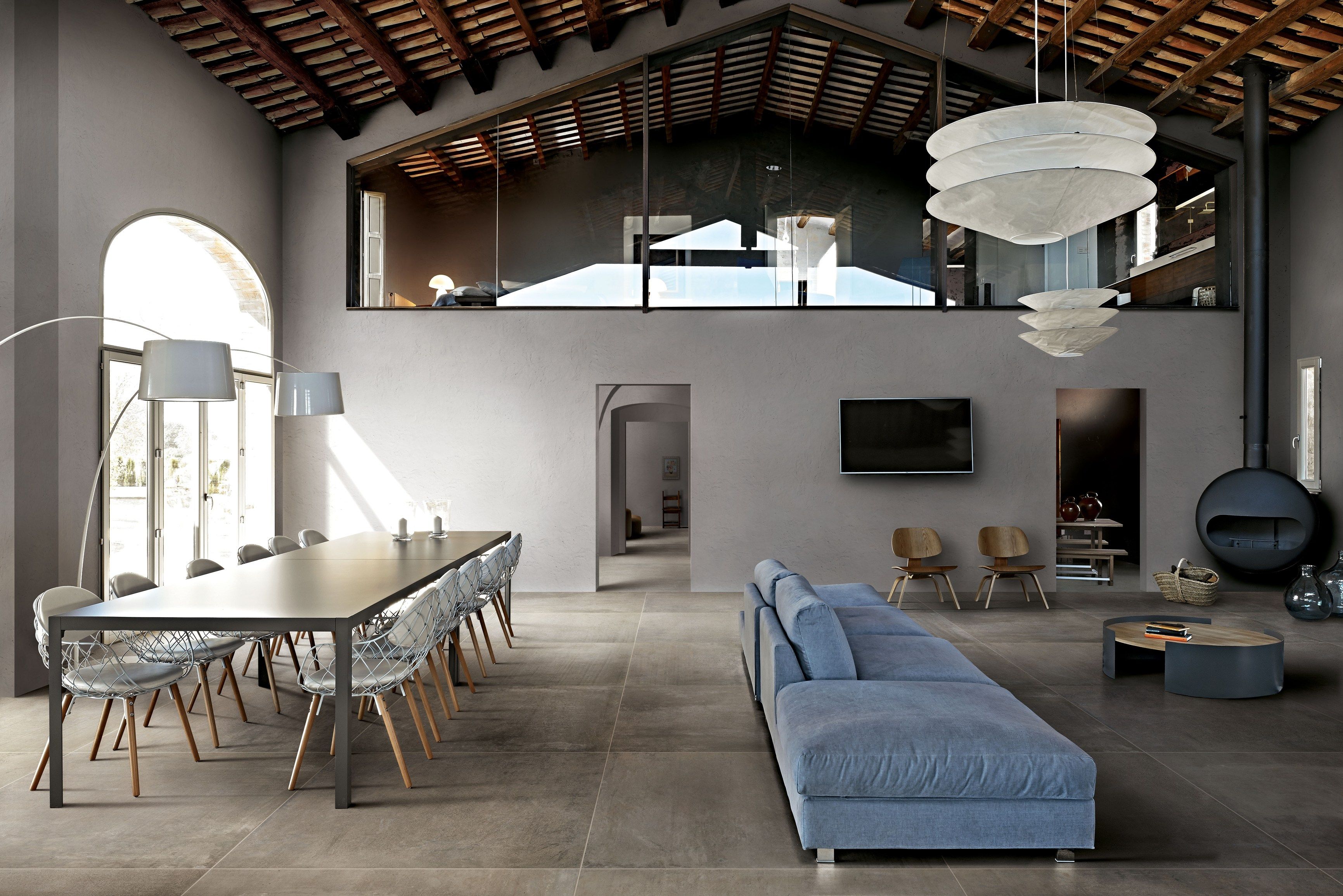 Цемент эффект крытый и открытый керамогранит пол Florim Ceramiche MATIÈRES ARCH-00094259 - Вид №2