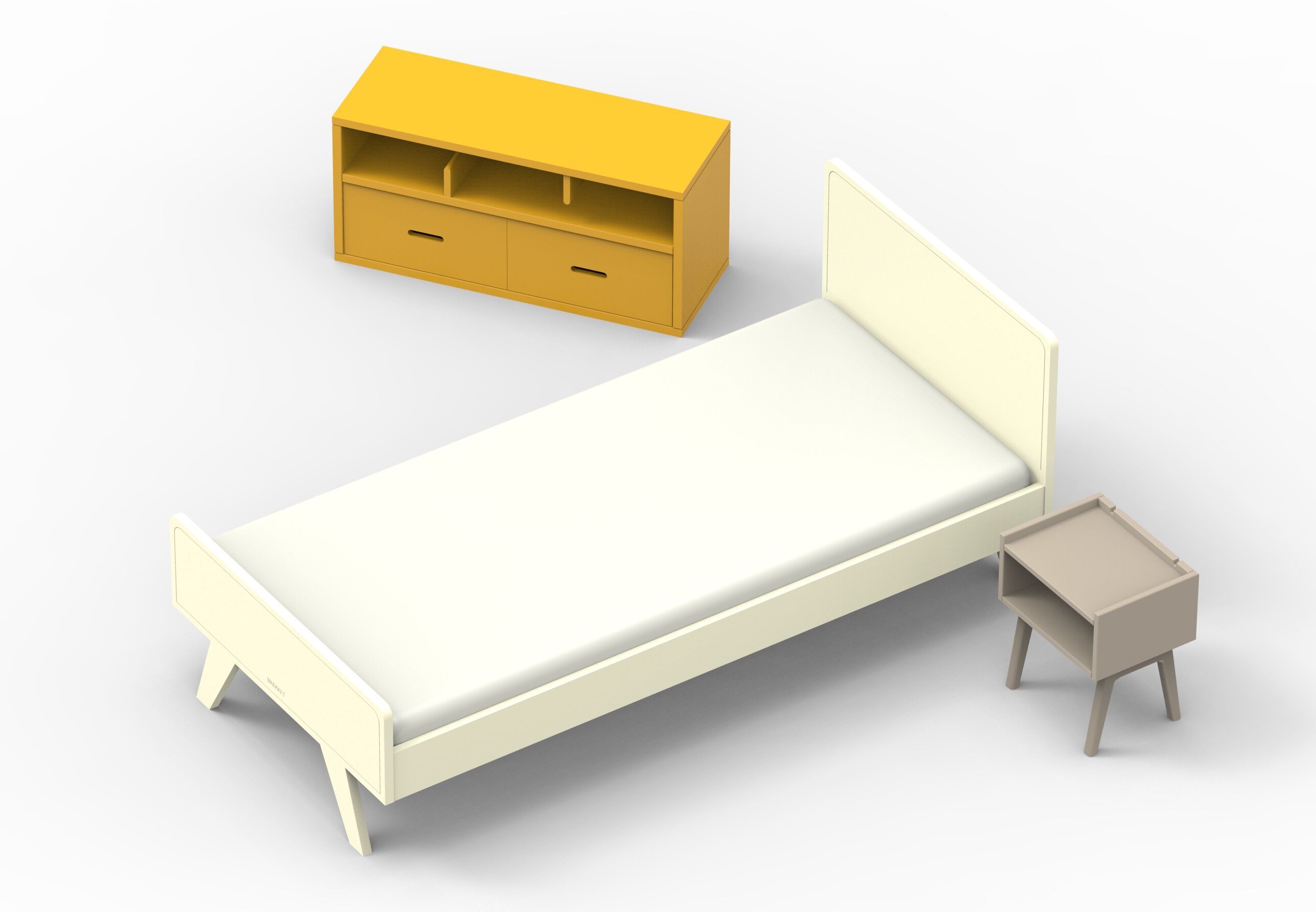 Прикроватная тумбочка из МДФ Mathy by Bols ARCH-00049354 - Вид №3