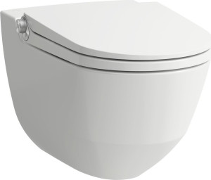 H8206910200001 Подвесной безободковый унитаз-биде с пультом дистанционного управления, с сиденьем и крышкой LAUFEN PRO