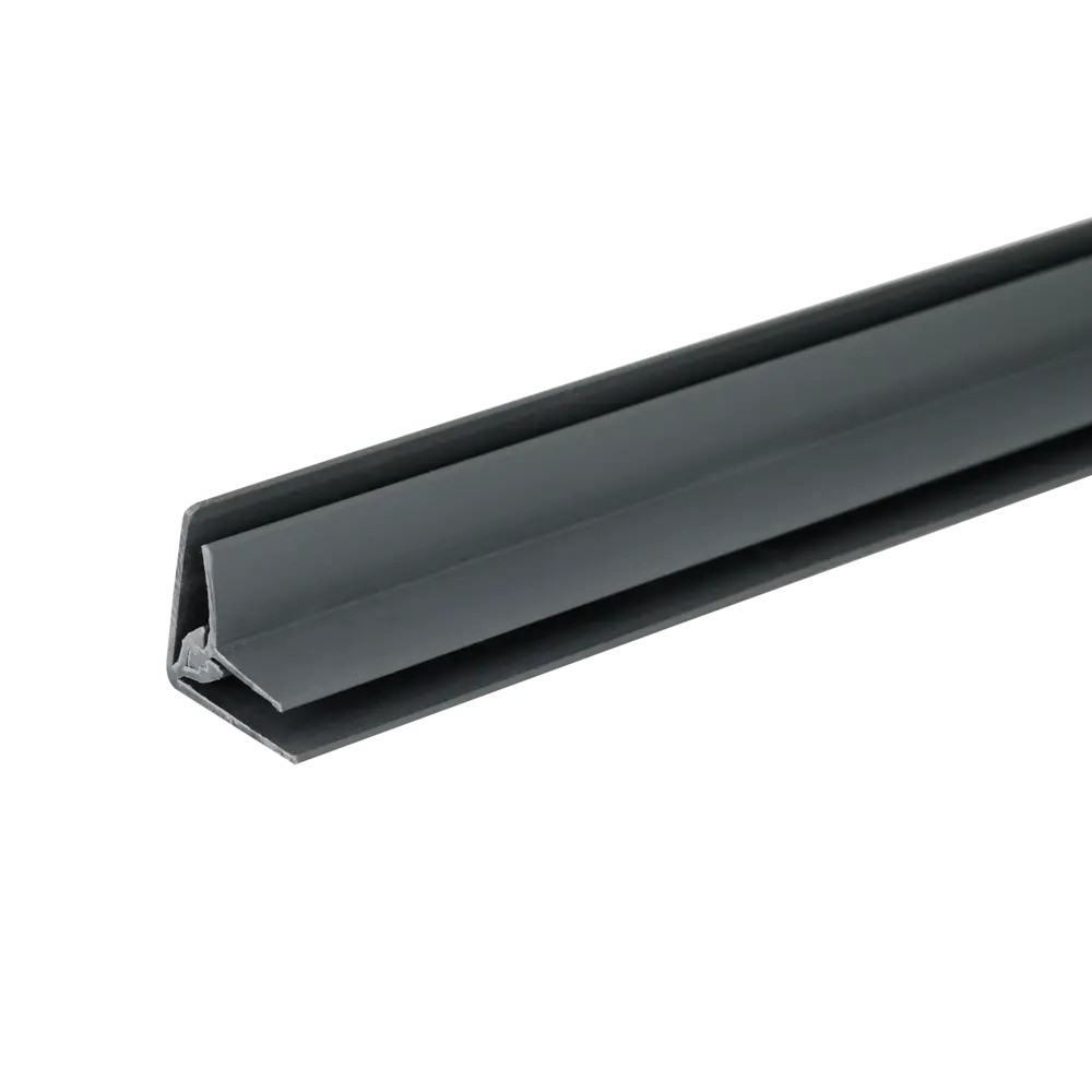 Профиль угловой KREAFORTA ПВХ темно-серый 20x2700 мм для панелей 4 мм STLM-2098373 - Вид №1