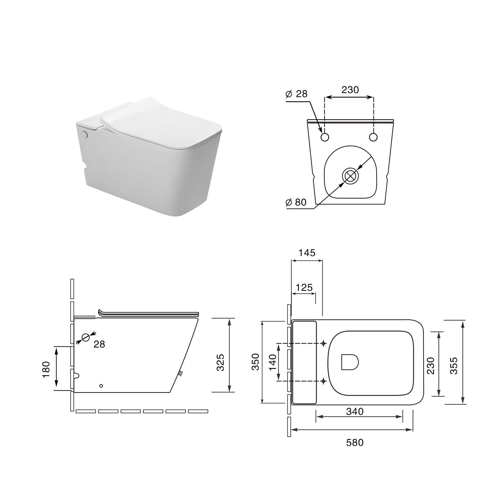 Унитазы приставные SL-5032 SANTILINE  - Вид №4