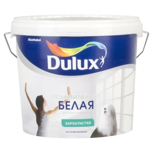 Краска бархатистая Dulux цвет белый 5 л 10128390 STLM-2165735