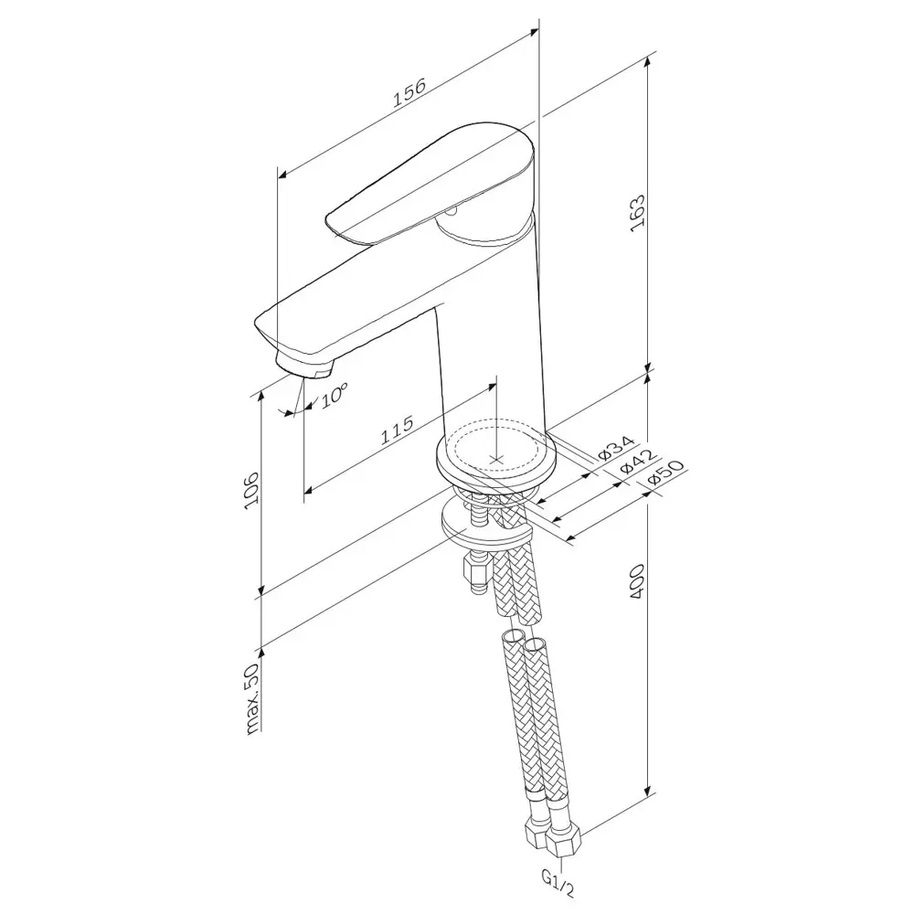 Смеситель AM.PM Drive для раковины с хромированным покрытием 89348609 STLM-0982738 - Вид №8