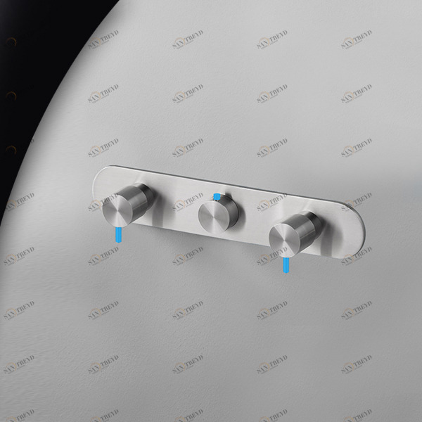 Термостат для душа матовая сталь с синей ручкой Toki Radomonte TKI60SCIL26