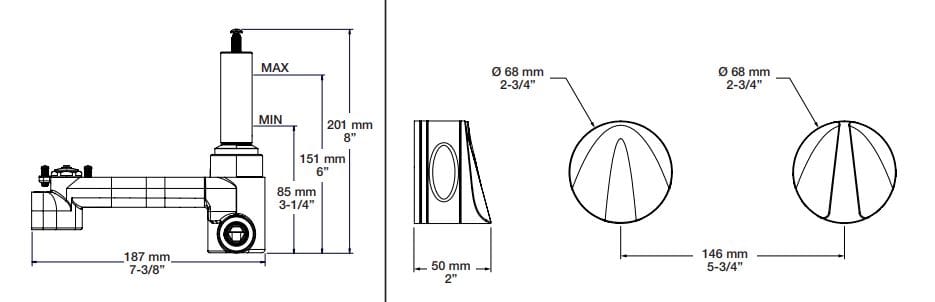 Термостатический набор для душа с душем BARIL Flora B47 ARCH-00016130 - Вид №1