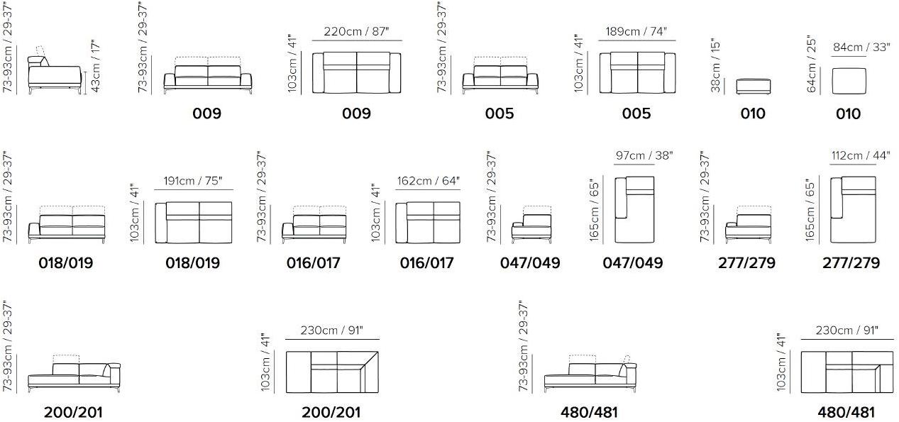 Natuzzi Тканевый диван с шезлонгом с подголовником sun-id-1505078 - Вид №1