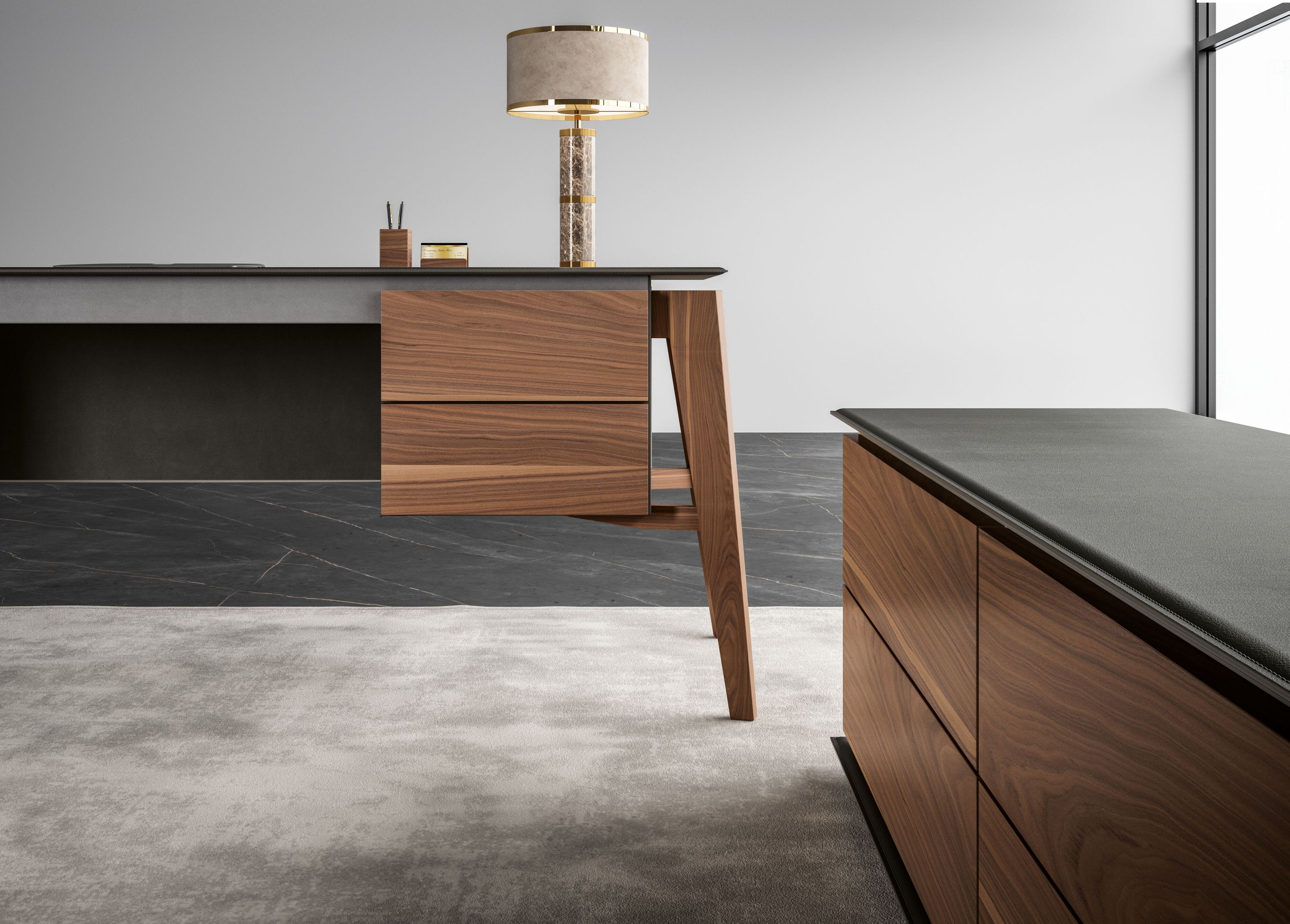 Деревянный комод с кожаной обивкой Casa Covre Naviglio ARCH-00061676 - Вид №1