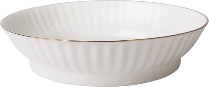 10615369 Императорский фарфоровый завод Сухарница "Золотой кантик2" "Волна" Фарфор костяной 