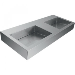 Edone Прямоугольный умывальник с двойной чашей, отформованной внутри и снаружи