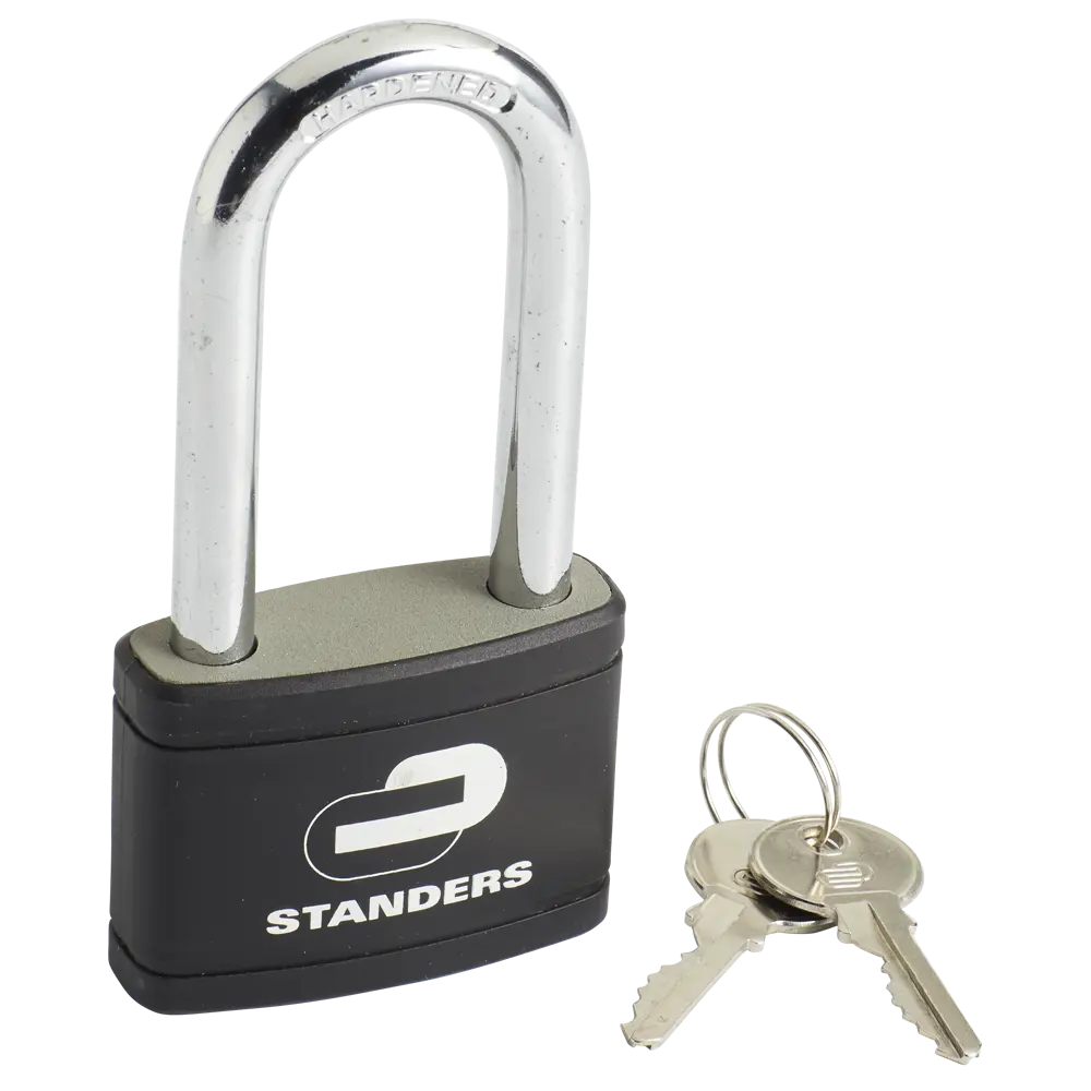 Замок навесной Standers с длинной дужкой 67x50 мм чугун STLM-2096925 - Вид №1