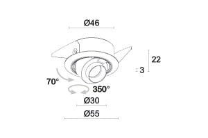 Алюминиевый регулируемый светодиодный прожектор L&L Luce&Light Ciak ARCH-00122170 - Вид №4